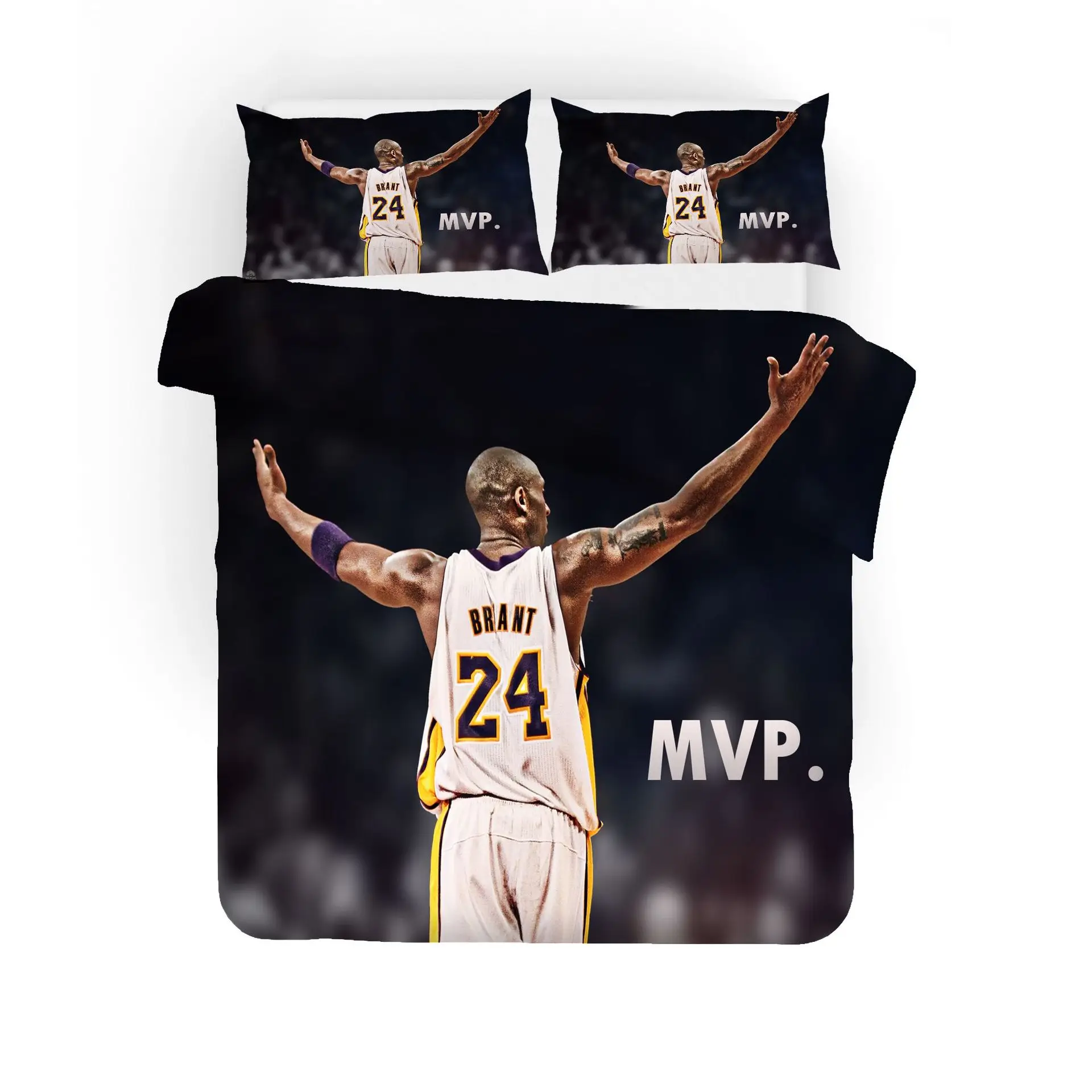 3D Digital Printing basketball sport star KO BE bed sheet duvet cover set with pillowcase Bedding sets