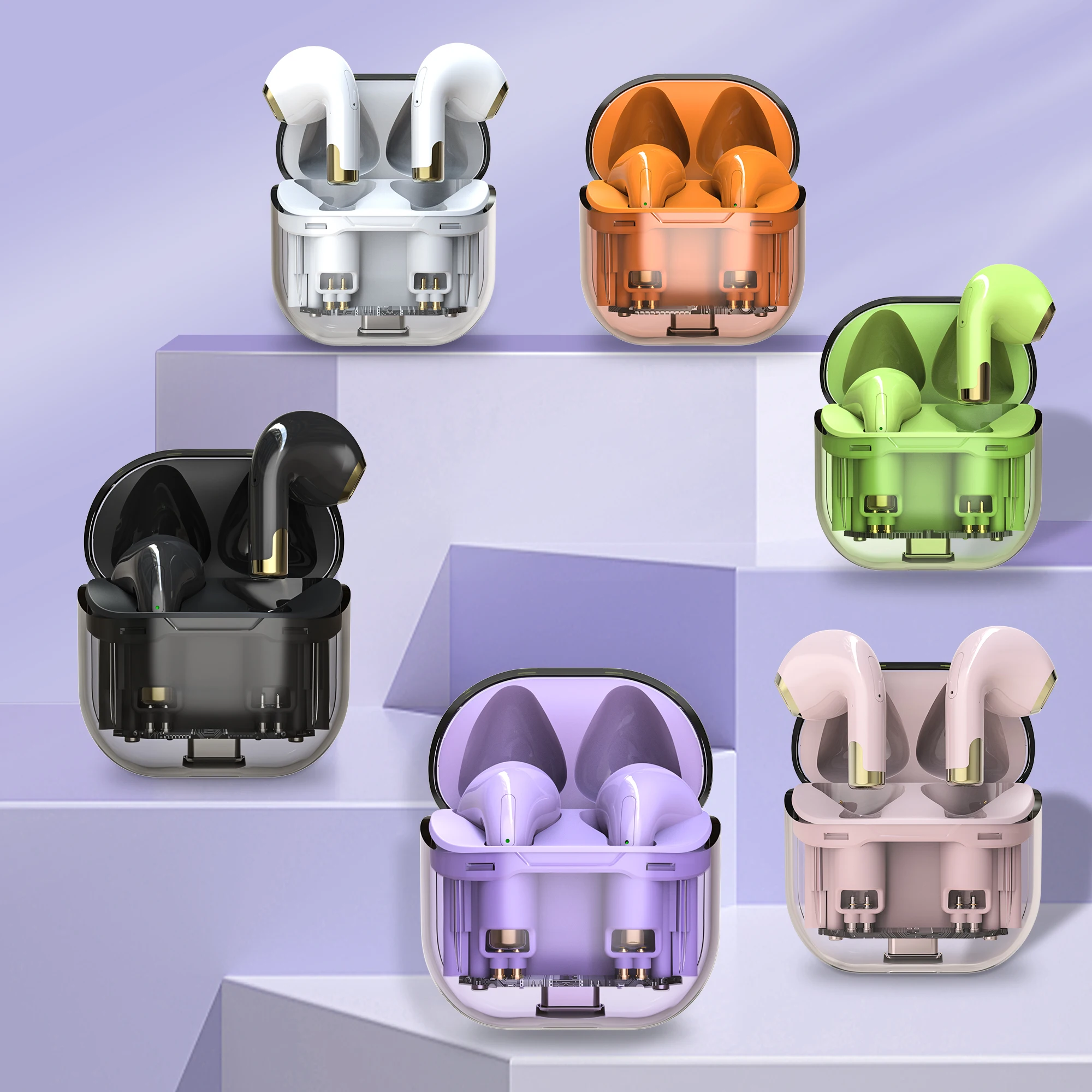 high qualitypro in ear gaming earphones 3.5mm double earphone with display waterproof ipx5