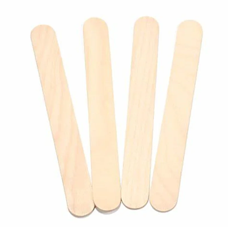 100% Biodegradable Disposable Cosmetic Makeup Beauty Wooden Waxing Applicator Spatula With Custom Packaging