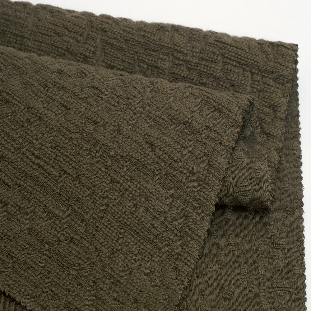 2527# Sample order jacquard linen cotton viscose 392g linen fabric for autumn winter clothing