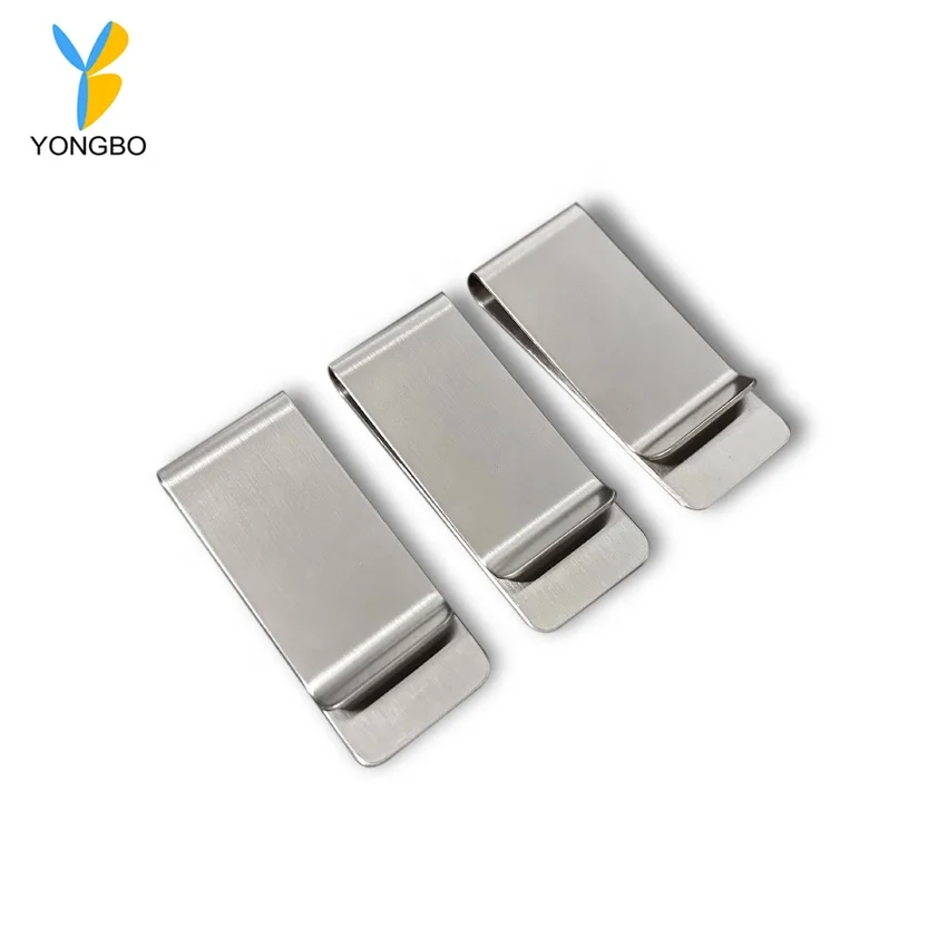 Stainless Steel Money Clips Metal Wallet Slim Cash Clip Silver Credit Card Bill Holder for Men and Women
