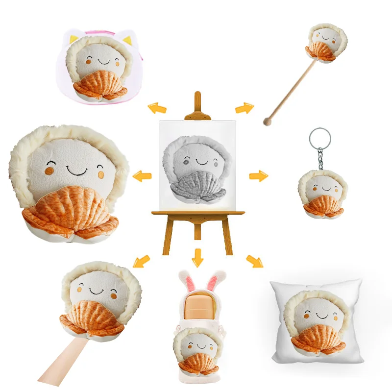 Custom Made Kid Stuff Toys Soft Stuffed Clam Plushies Manufacturer Custom Plush Toy