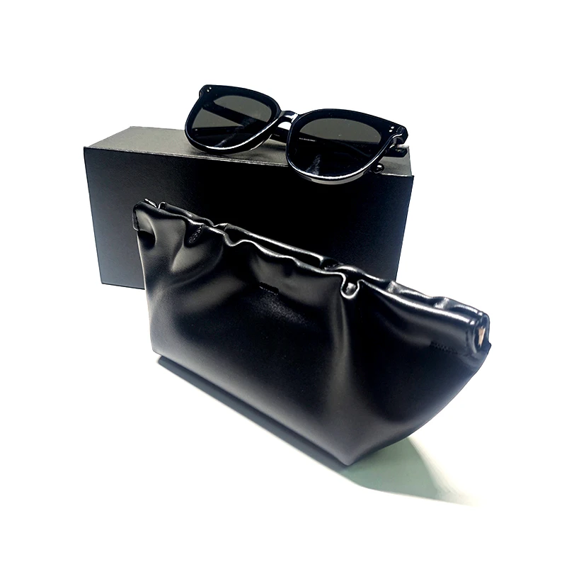 Оптовая продажа чехол для солнцезащитных очков с логотипом на заказ высокое качество Чехол из искусственной кожи Лидер продаж коробка