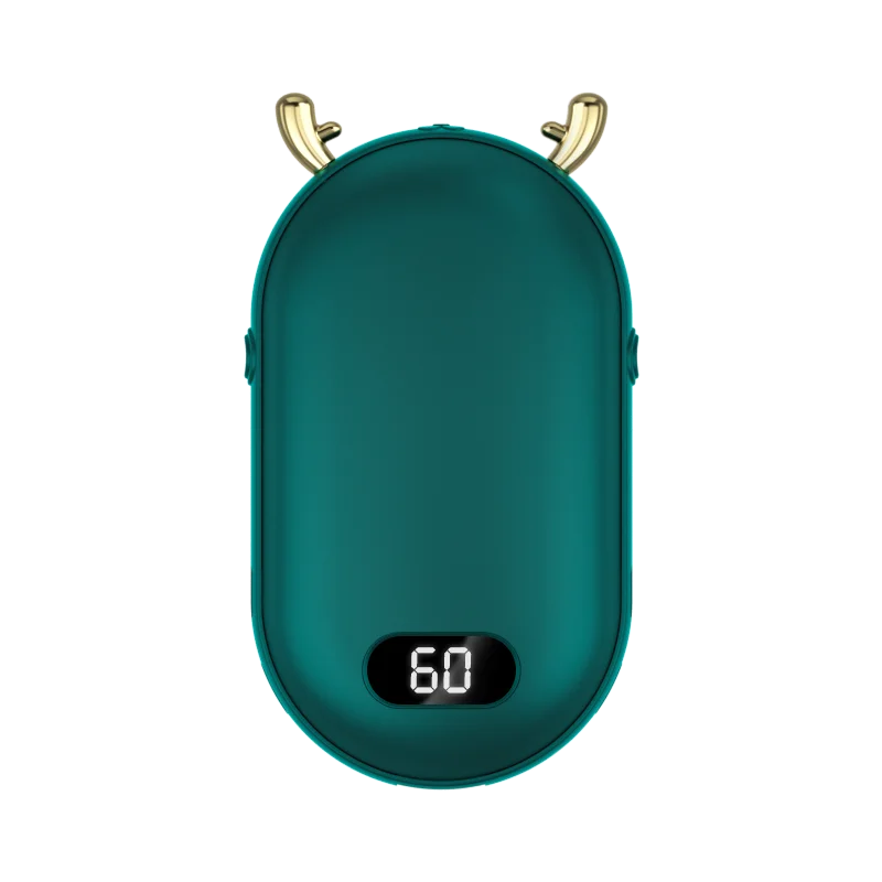 Bset selling 5200 Mah Hand Warming Rechargeable Hand Warmer Power Bank Mini Cute Mini USB Charger Mobile Power Display Rapidly