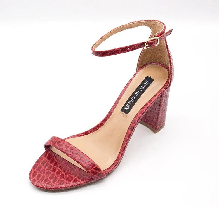 2023 new fashion sexy chunky dress high square heel sandals for women