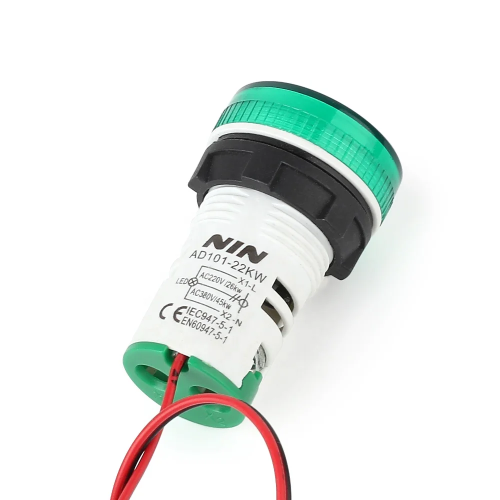 NIN big green digital tube signal light lamp indicator power meter