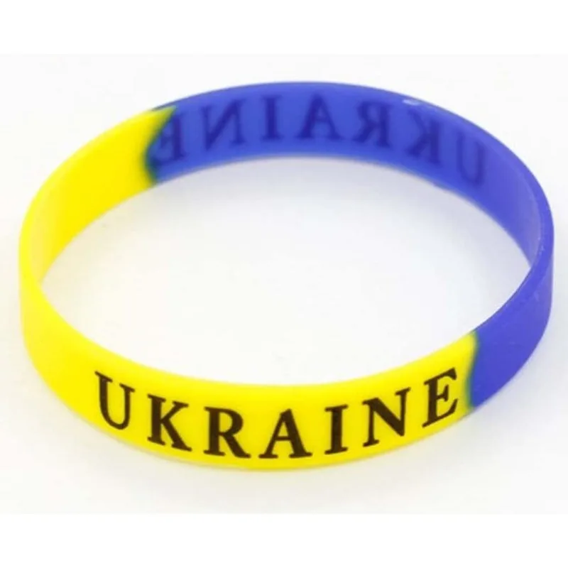 2022 America Russia National Patriotic World Rubber Wristband Gifts Fan Souvenirs Unisex Silicone Band Ukraine Flag Bracelet