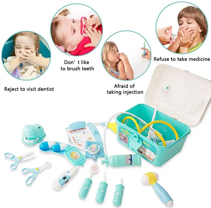 Докторские наборы 48 шт. Детский комплект медицинских чехлов для переноски игрушки набор докторских игрушек детей