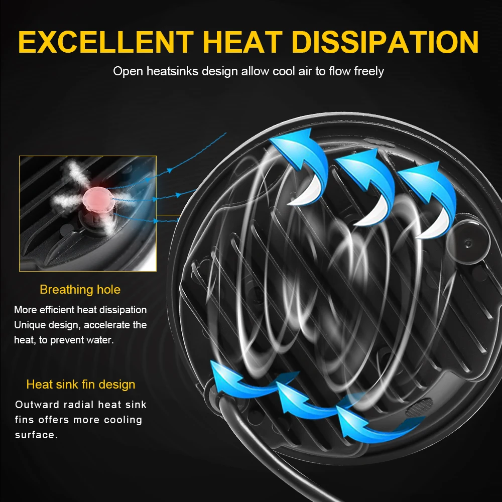 Wholesale Cheapest Front Driving Light 50W Halo Ring DRL Halo Ring 5 3/4 5.75 Inch Motorcycle H4 Led Headlight for Motorcycle