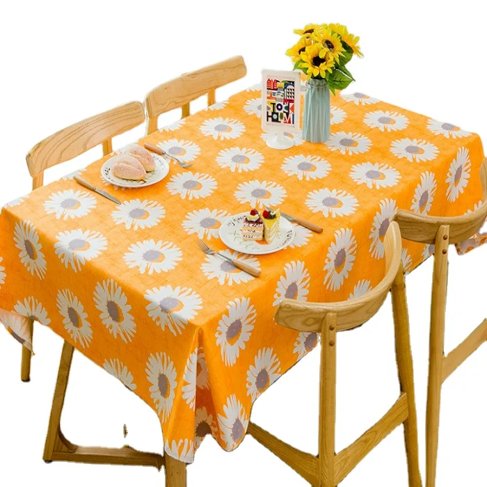 Скатерть в американском стиле с изображением подсолнухов