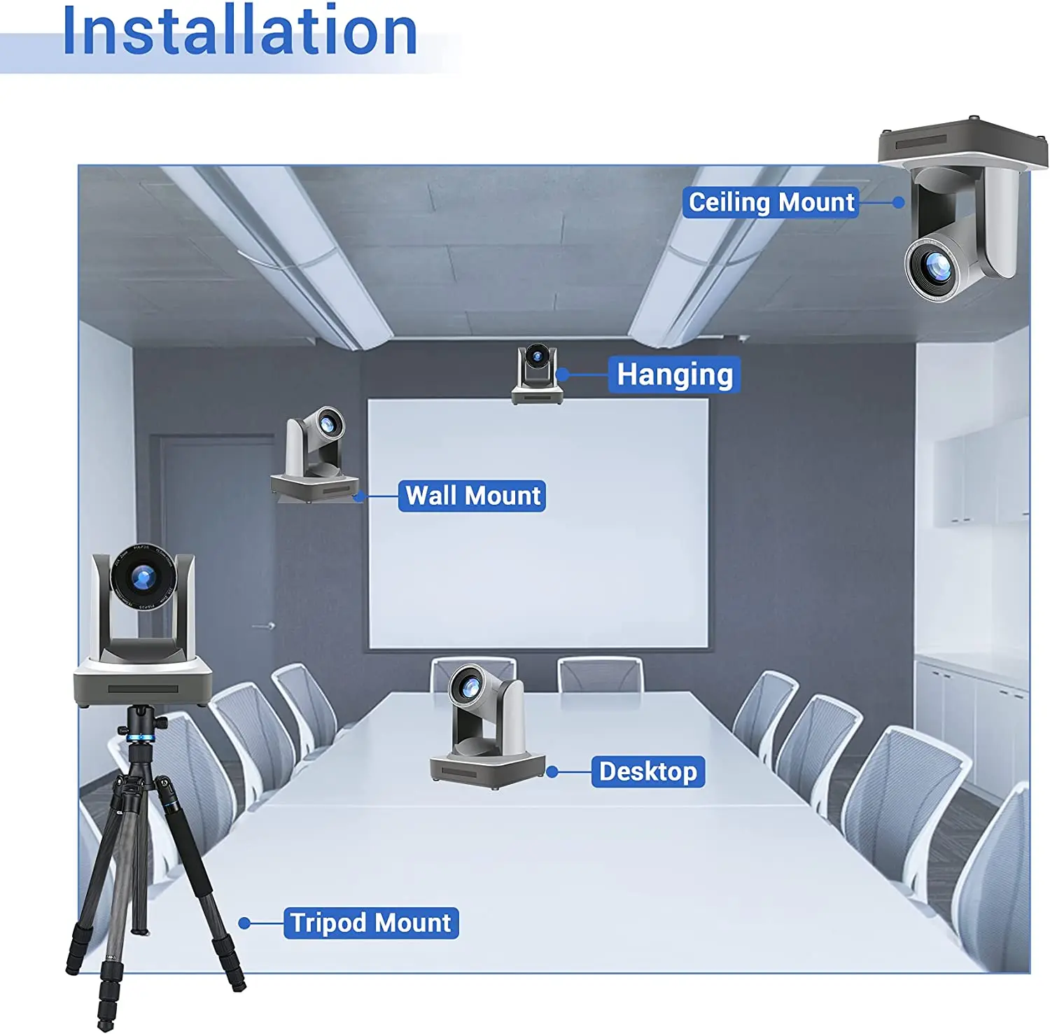 Top quality Small Universal Wall Mount Bracket PTZ SDI -H DMI video Cameras Live Streaming Broadcast 20X zoom conference Camera