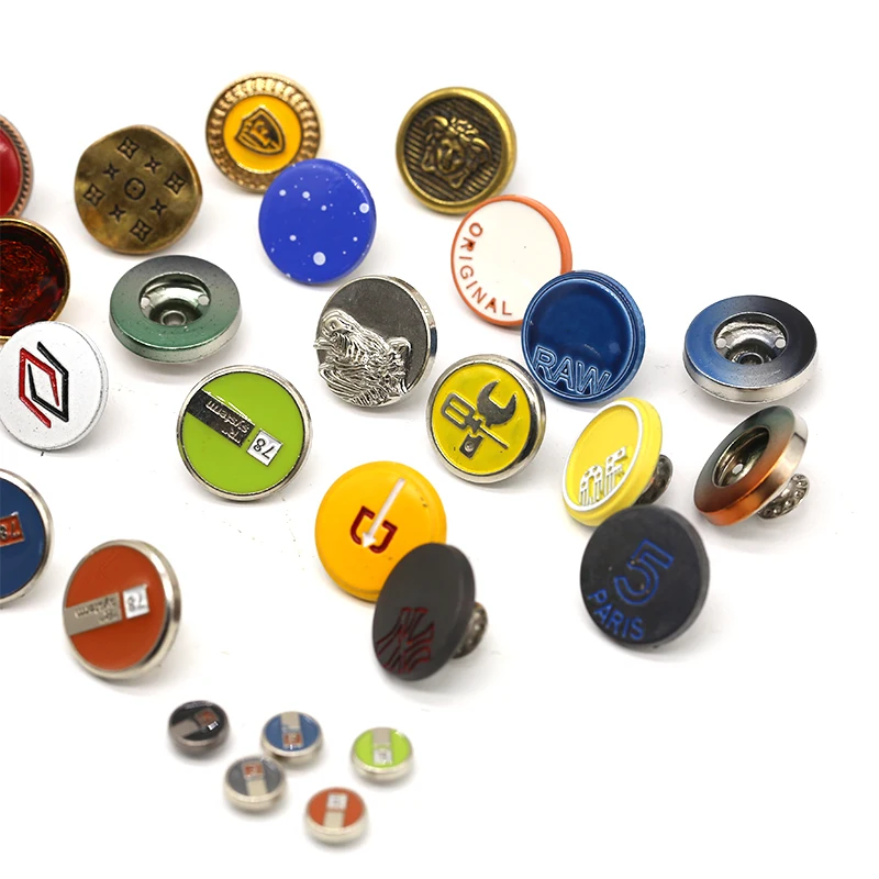 Factory Price High Quality Zinc Alloy Shinny Customized Whole Set Jeans Rivets Metal Buttons