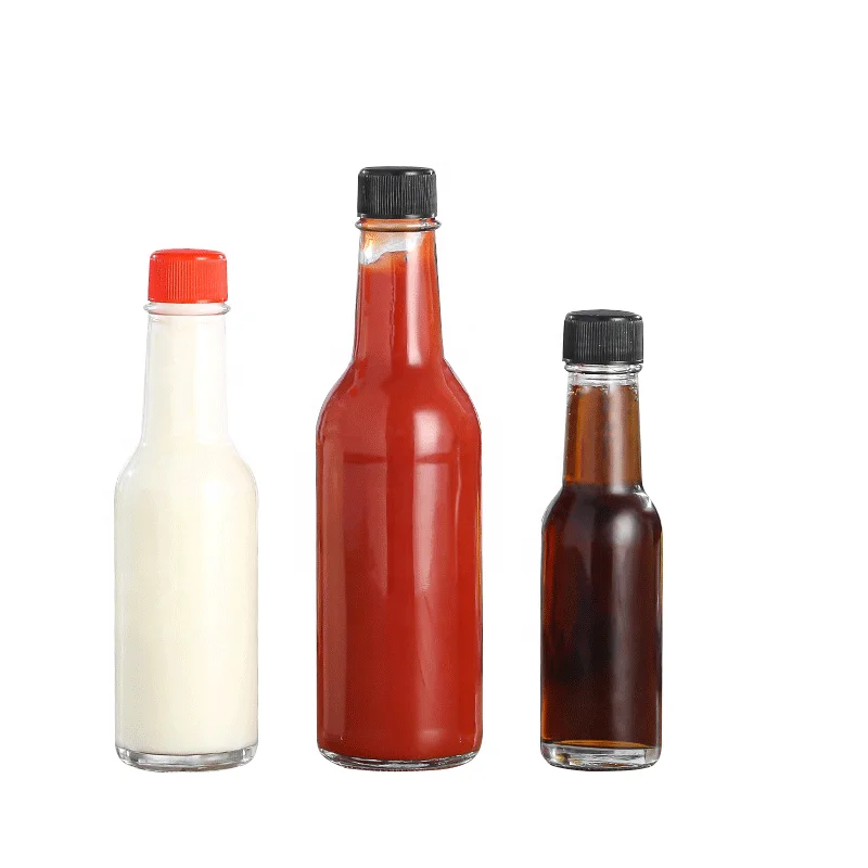 100ml 150ml 250ml 3oz 5oz 8oz Clear ODM OEM Service Red Sweet Tomato Chili Hot Sauce Glass Bottle in Stocked