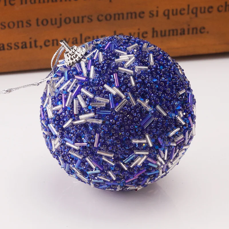 8CM foam Christmas ball  Santa party decoration color coated balls unique designed plastic baubles wholesale OEM DIY suppliers