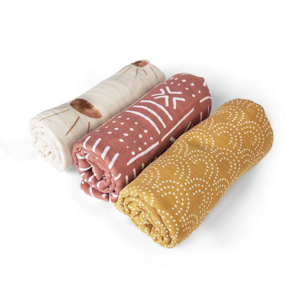 Supper Soft Breathable Flower Baby Blanket Swaddle Muslin Swaddle Blankets