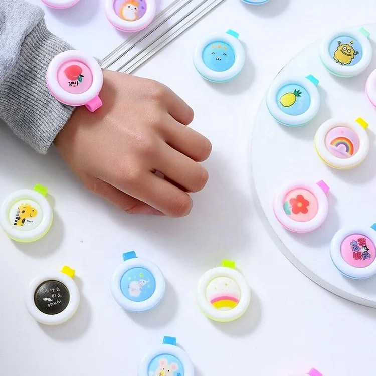 
Cartoon child mosquito repellent button solid plant essential oil carry non-toxic anti-mosquito button for baby pregnant women 