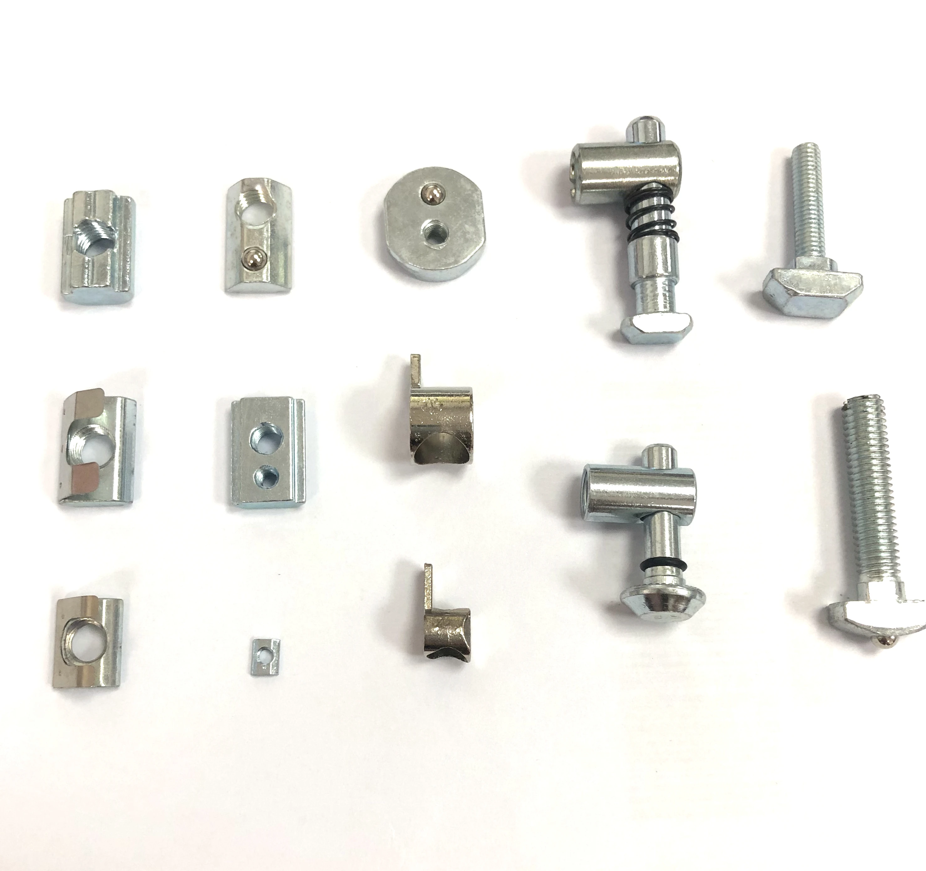 High Precision Aluminum Profile Accessory M10 T Slot Nuts  M4 M5 M6 M8 T slot with spring leaf