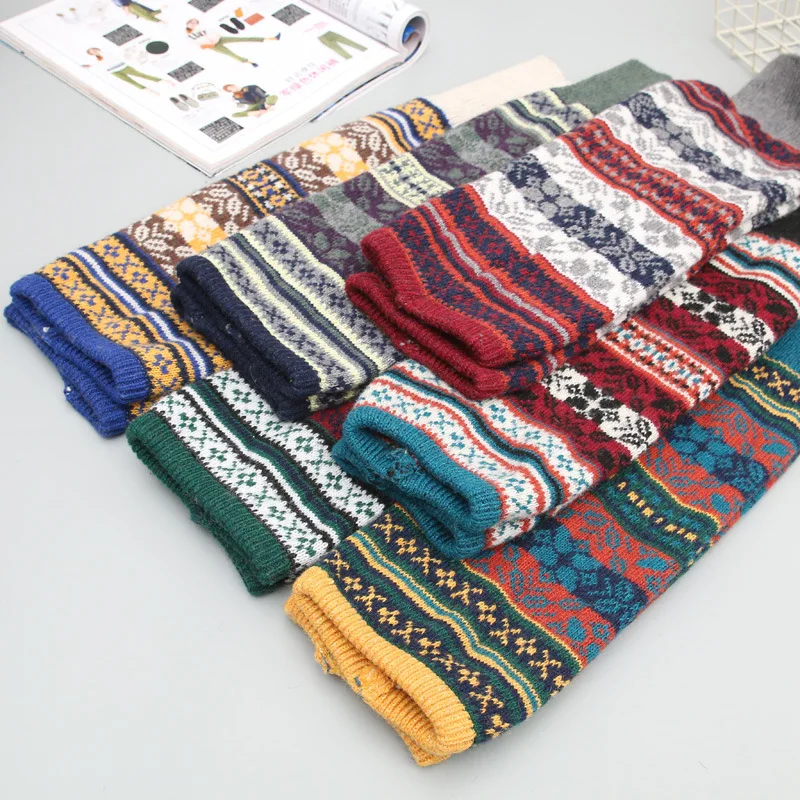 30% шерсть, 70% акрил, утолщенные женские носки, теплые носки для ног, вязаные теплые носки