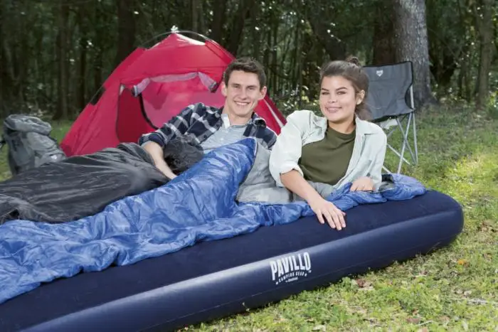 Bestway 67003 203*152*22cm inflatable flocked size mattress travel camping airbed