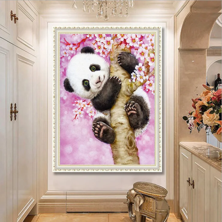 Custom 5D full drill rhinestone mosaic diamond painting kit wholesale animal square drill diamond painting