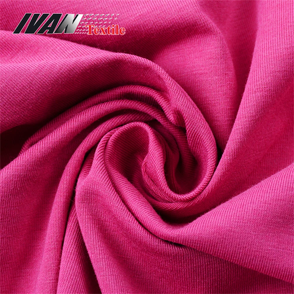 Good quality 40s cotton rayon spandex compact siro jersey pd fabric