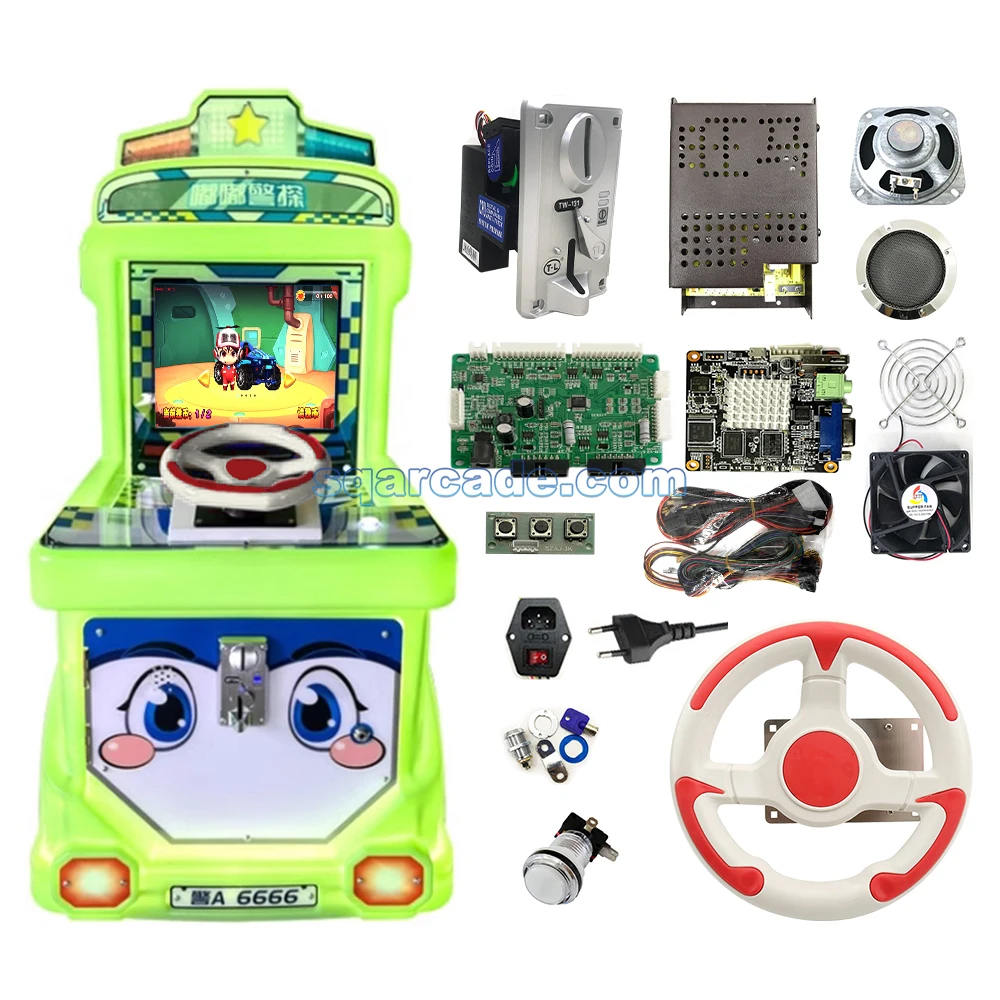 Coin Operated Arcade Game Machine Immersive Kids Racing Game Kart 10 in 1 Motherboard kit for Racing Car Game Machine