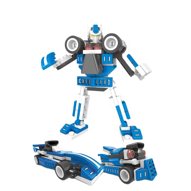 connecting blocks action robot warrior figures toys educational building learning game for fans playing