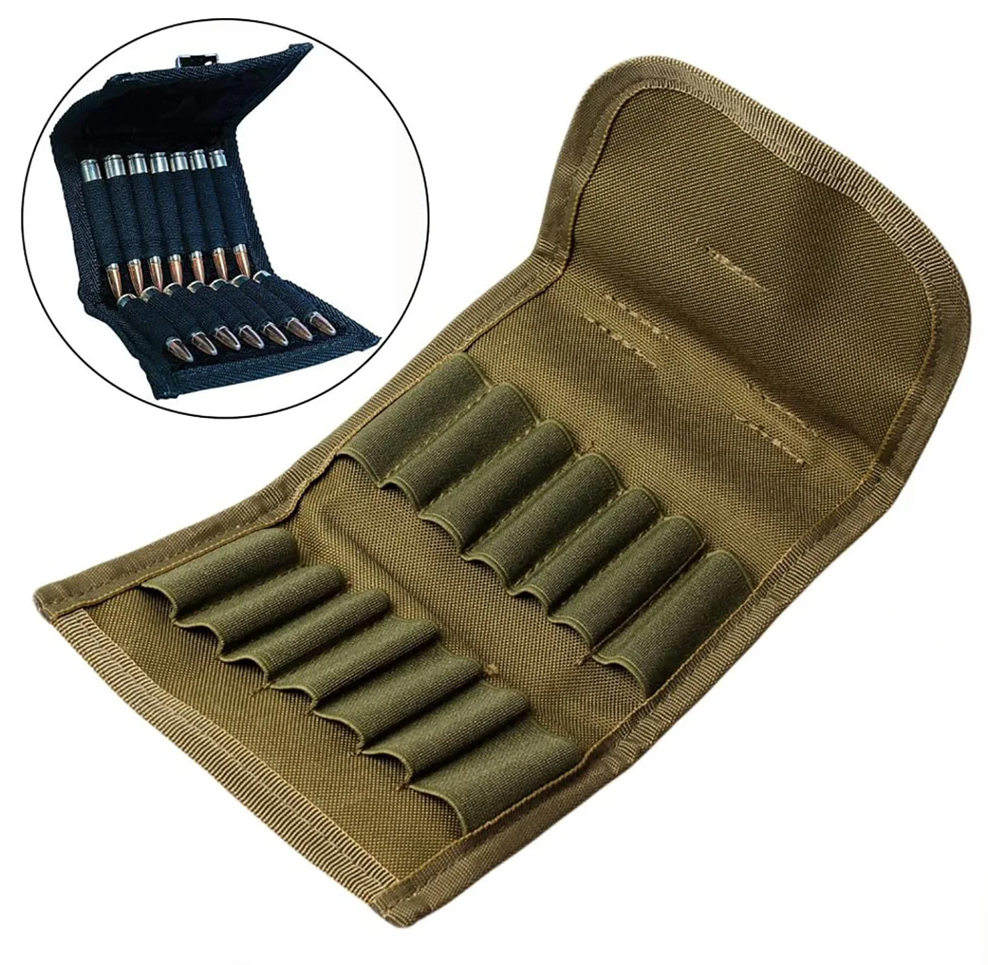 Outdoor tactical hunting camouflage Rifle 14 Rifle Cartridges Belt Ammo Carrier Pouch Bullet Holder Bag