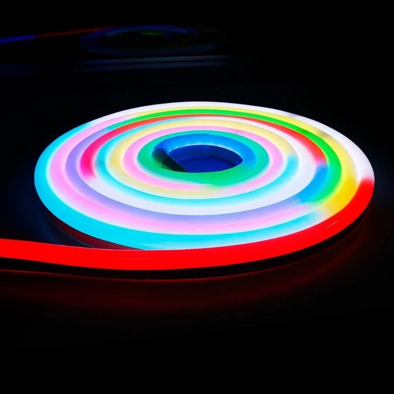 Хорошее качество 12 в 24 В Пиксельная адресная цифровая полоса SMD 5050 RGB полноцветная светодиодная Неоновая Гибкая веревка