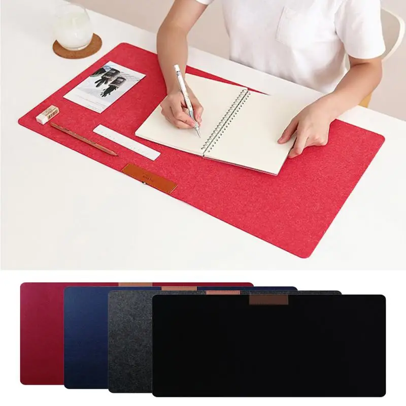 Customised logo extended  Wool Felt Laptop Cushion Desk Non-slip mouse pad black Gaming Mouse pad mat