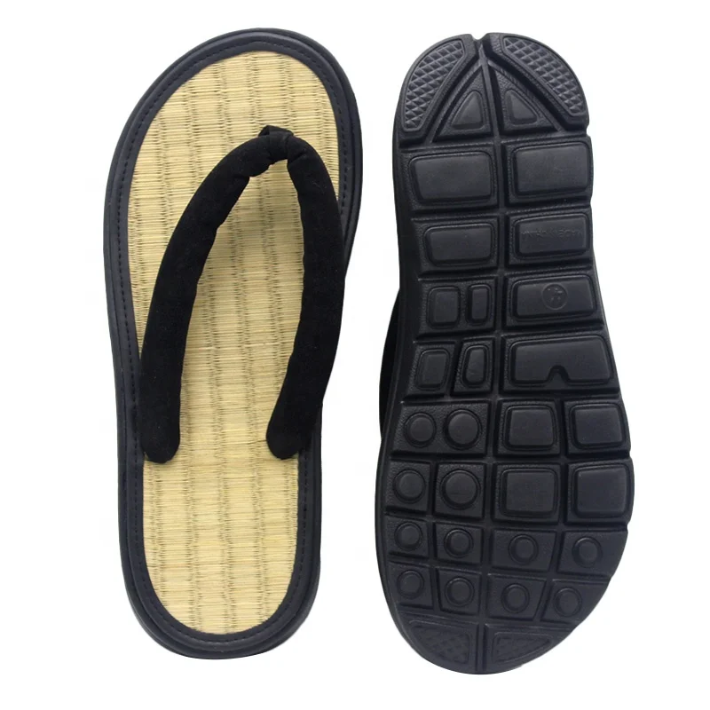 High Quality 5mm Eva Bamboo Spa Slippers Biodegradable Handmade Hotel Beach Sandals 7 Days 36-46# grass flip flops