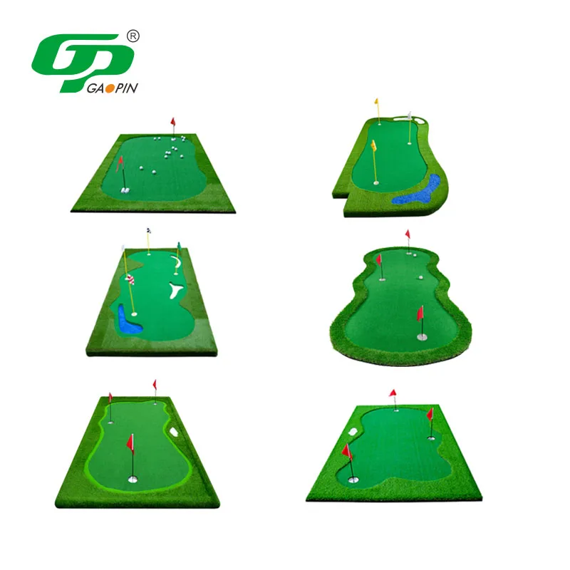 Factory Custom Made Mini Golf Course Outdoor Indoor Practice Golf Putting Mat Portable Large Size Golf Putting Green