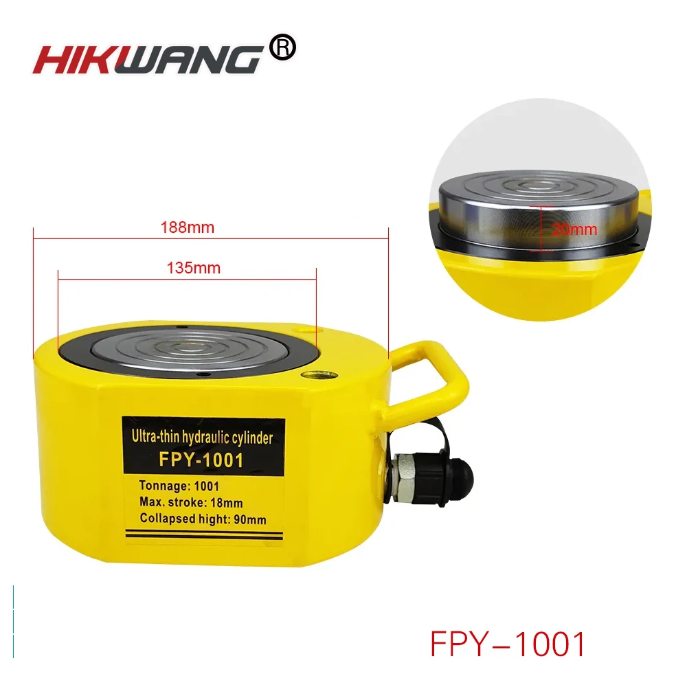 FPY-1001 small micro 100ton hydraulic piston cylinder telescopic hydraulic cylinder in both vertical and horizontal orientations