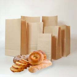 Brown 3kg No Handle  Burger Underwear Food Parcel Packaging Paper Bags For Bakery