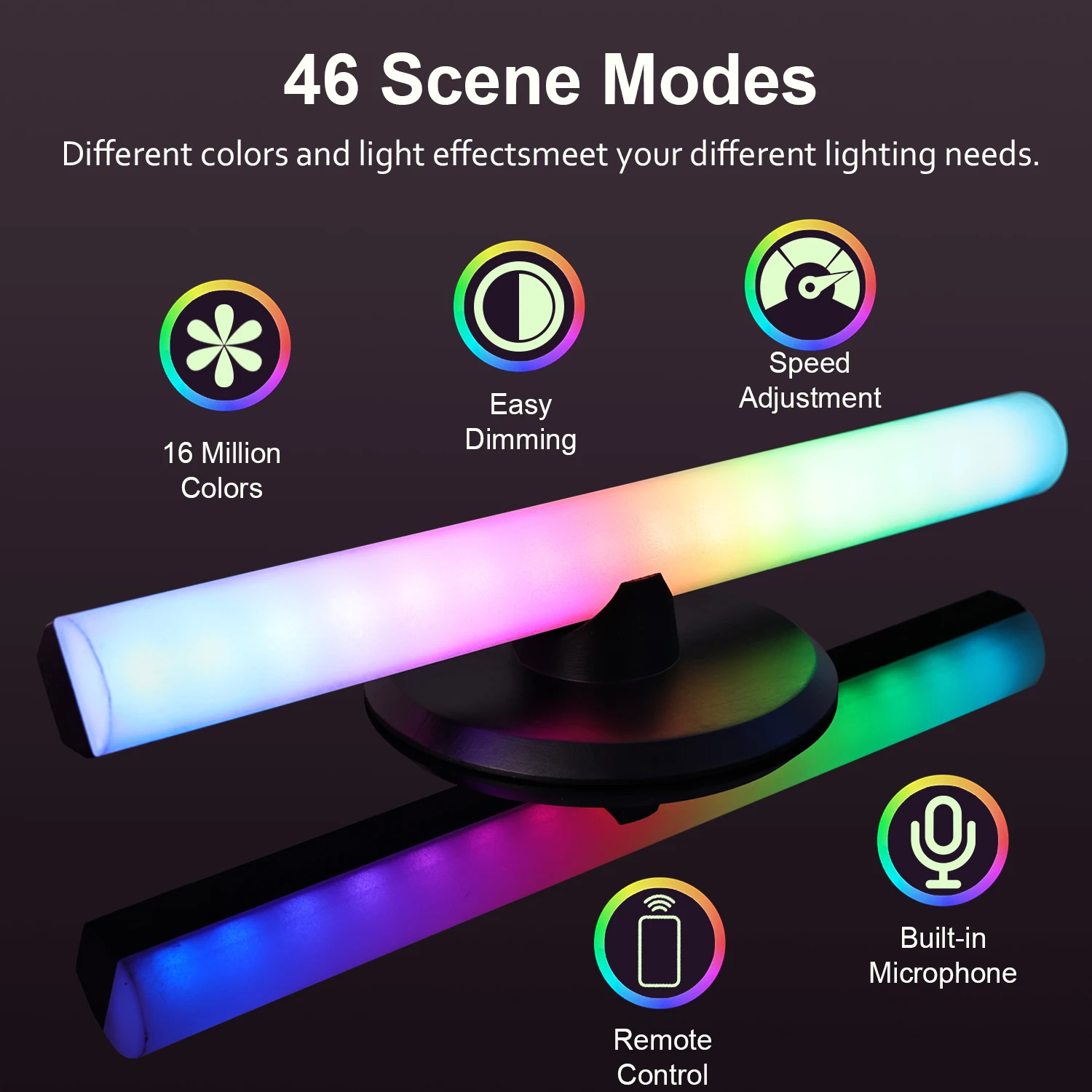 LED Pickup Light RGB Sound Control Symphony Lamp App Control Music Rhythm Lights TV computer Desktop Light