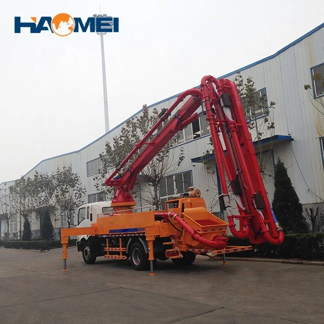 China Top Quality Never Used Mini Concrete Pump Truck in Algeria Remote Control 28m 36m 47m