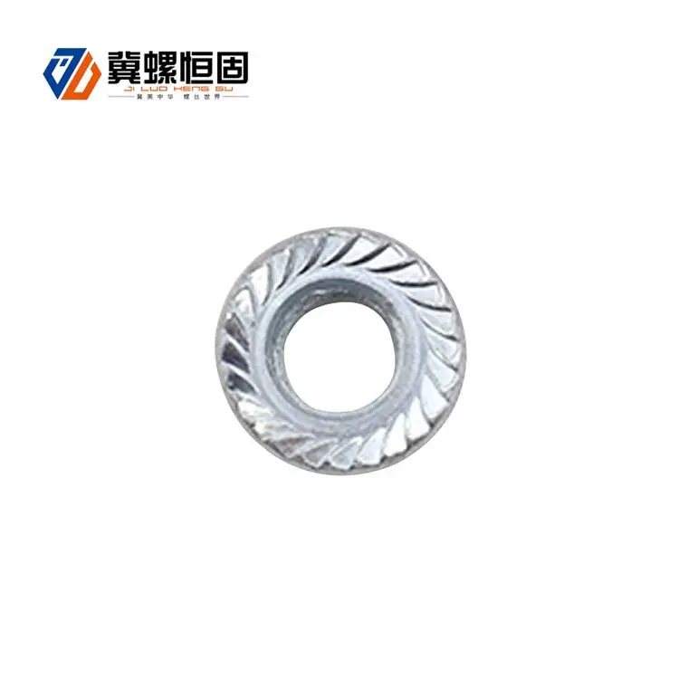 Grade 8.8 Zinc-Plated Hex Flange Serrated Nuts DIN9623 M20 Flange Nut