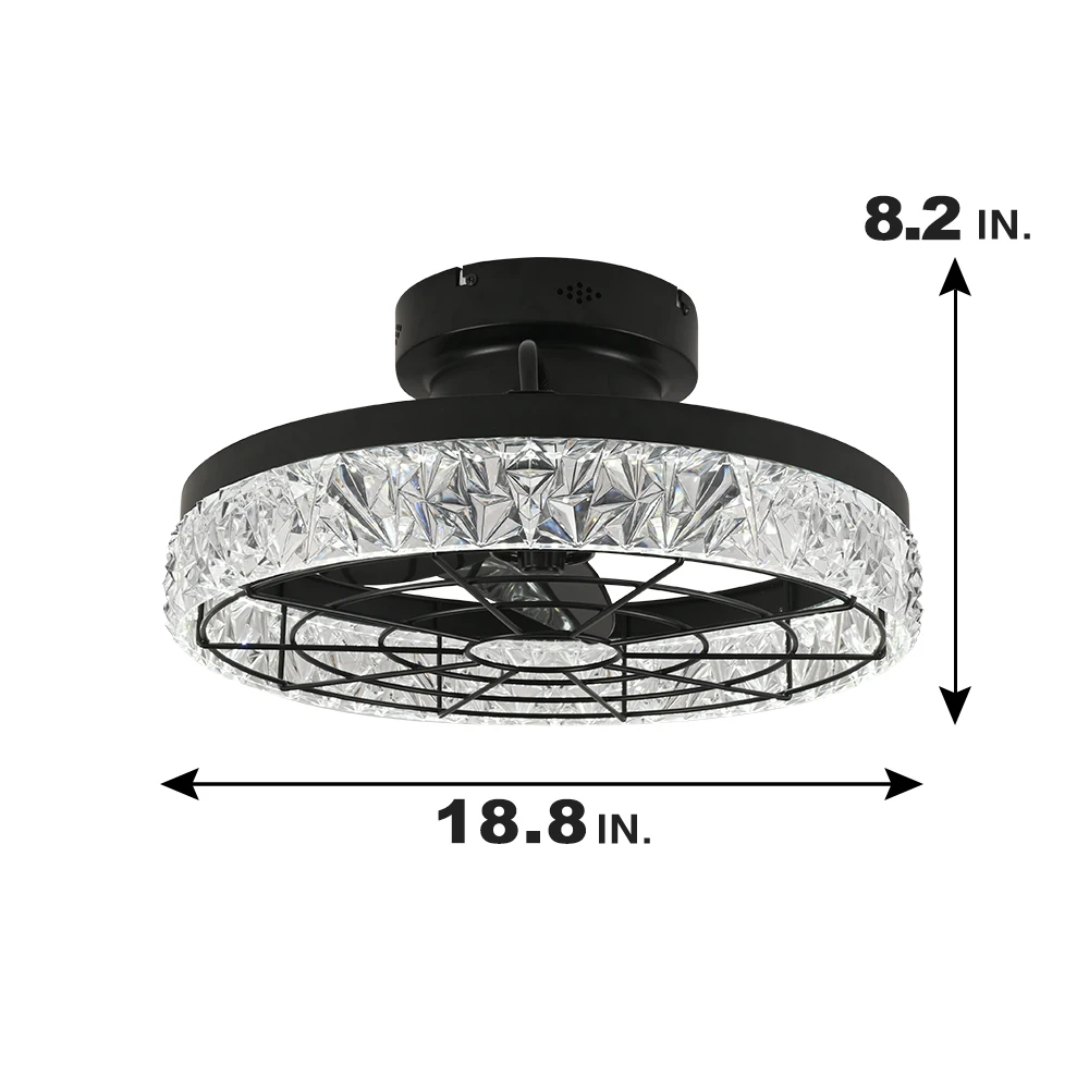 Modern Design Decorative Indoor Rgb Ceiling Lights 20 Inch Silent Ventilation Ceiling Fan With Light