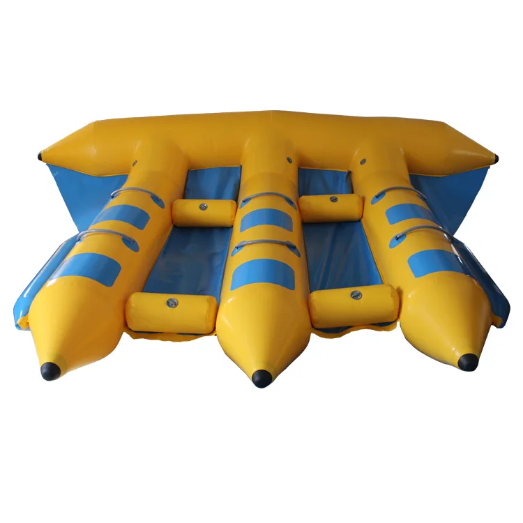 Large shaped summer surfing water towable game boat inflatable flying fish