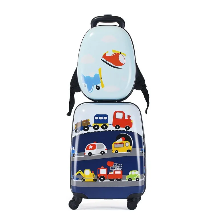 kids travel trolley bags ABS  rolling luggage suitcase set for girls suitcases mochila escolar infantil com rodinhasb 3d