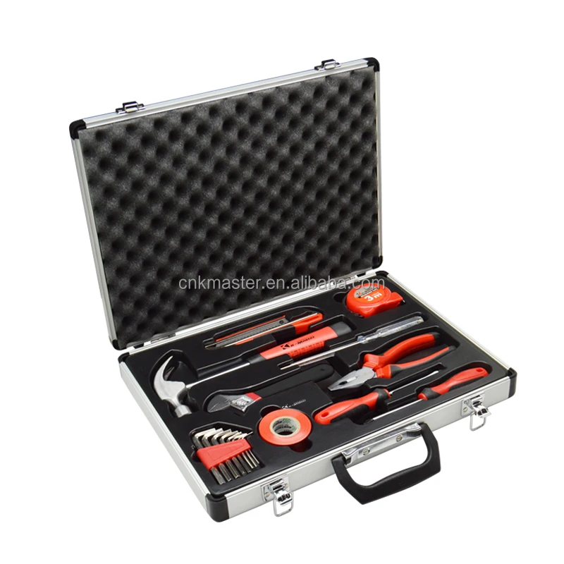 
K-Mastet 17 pcs professional high quality household hand tool set tool kit aluminum tool box 