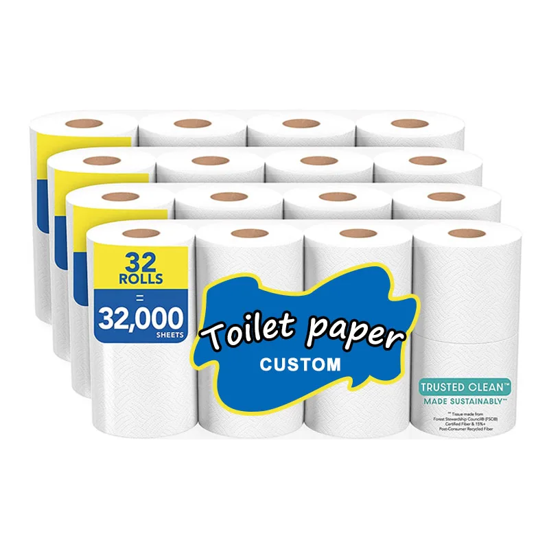 Factory 24 rolls environmentally friendly 3ply 350 sheets soft bamboo commercial big jumbo roll toilet paper in south africa