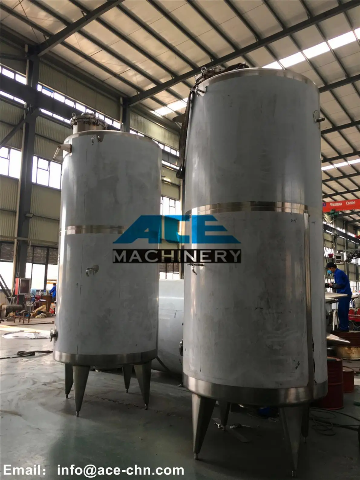 Ace Stainless Steel Ss316l/Ss304l For Cosmetics Cream/Lotion/Ointment/Shampoo/Hair Gel/Liquid Soap Storage Tank