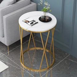 Top Qulaity Low Price Light Luxury Multi Purpose Marble Round Small End Table Modern Mesa Base Table For Sale