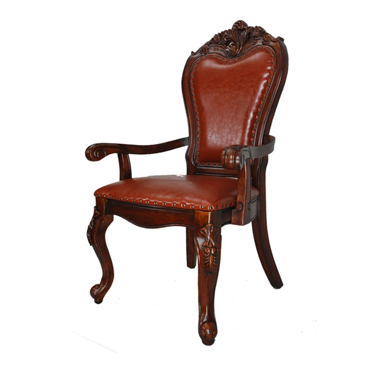 Новое поступление, роскошные стулья для столовой, гостиничный античный деревянный стул, кожаное кресло, винтажный современный стул для гостиной