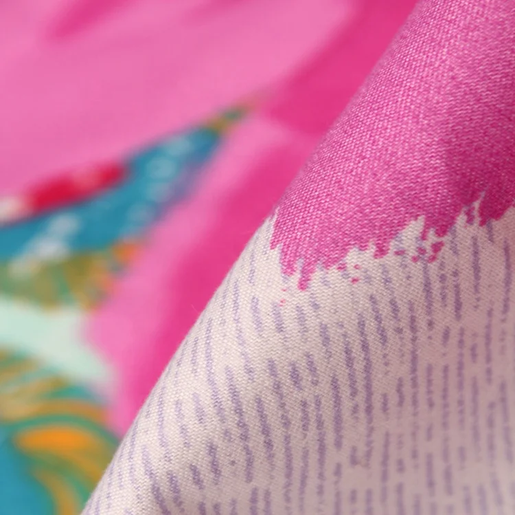 2024 New Style 75d*150d Floral Digital Bed Sheet Material 100% Custom Microfiber Fabric Printing
