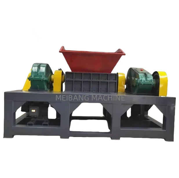 MB Scrap tire shredder Scrap wood shavings shredder Plastic steel bar shredder Complete set of production line equipment