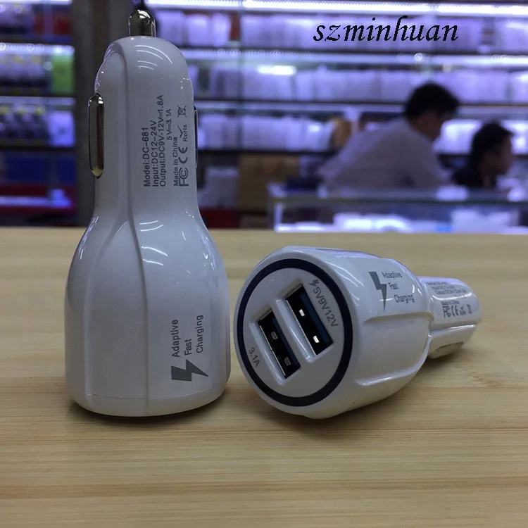 Быстрая зарядка, автомобильное зарядное устройство USB, быстрая зарядка QC3.0, зарядное устройство для мобильного телефона, 2 порта USB, автомобильное зарядное устройство