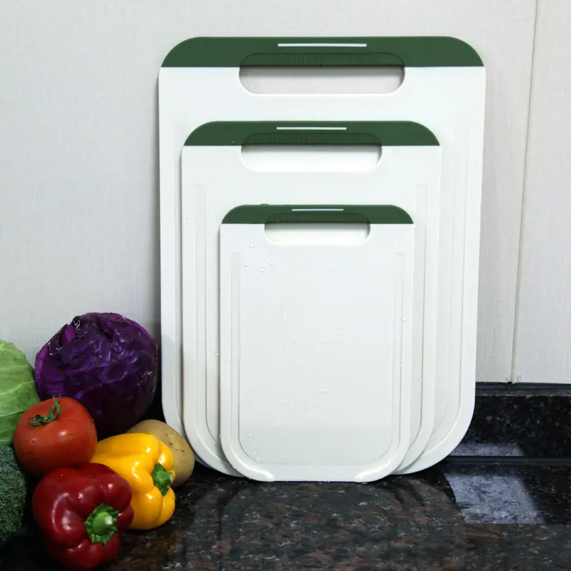 2024 NonSlip pp+TPR Cutting Board Customization Medium Size Chopping Board with Handle
