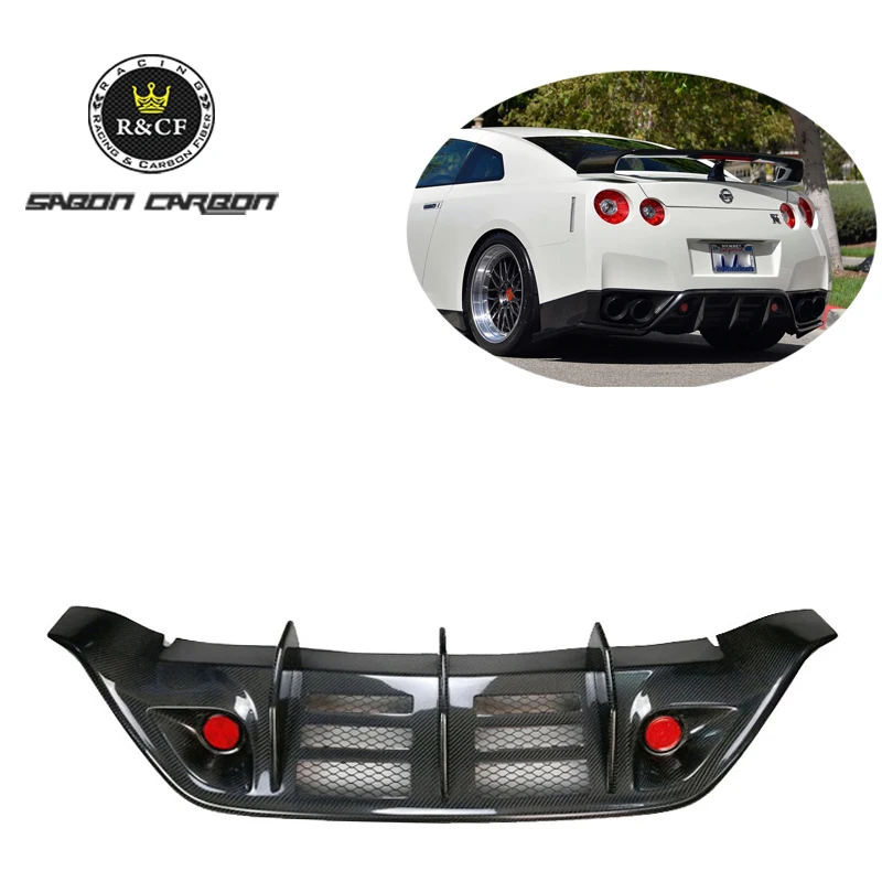 GTR R35 задний диффузор WAL-D Стиль углеродного волокна для Nissan 08-11 CBA
